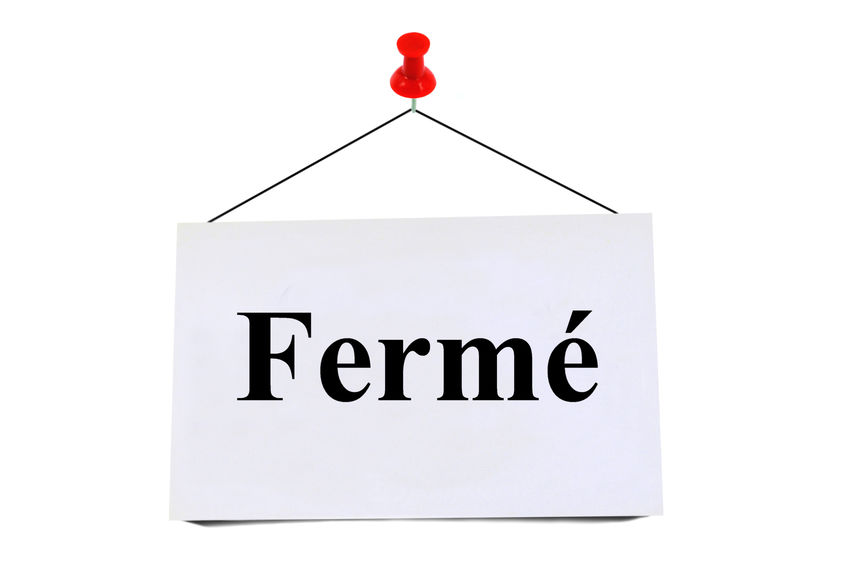 Fermeture de l’atelier